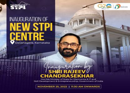 Inauguration of STPI's 63rd centre at Davanagere, Karnataka